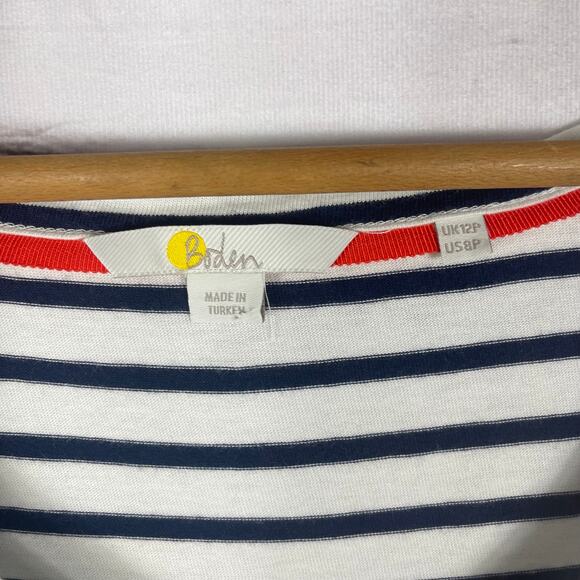 Boden Women's Imogen Jersey Striped Modal Cotton‎ Dress Size 8P - Picture 3 of 7